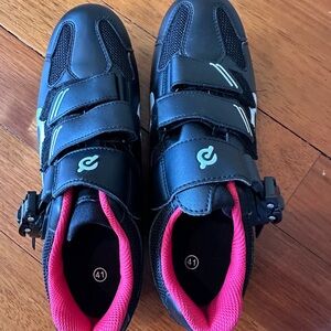 Peloton Black and Red Athletic Shoes